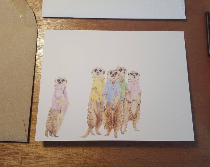 Meerkat preppies Folded Note