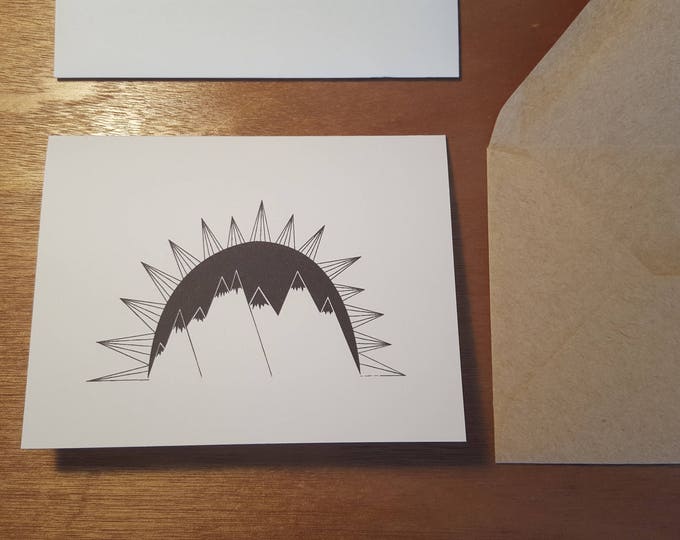 Good Morning Mountains! Folded notecard