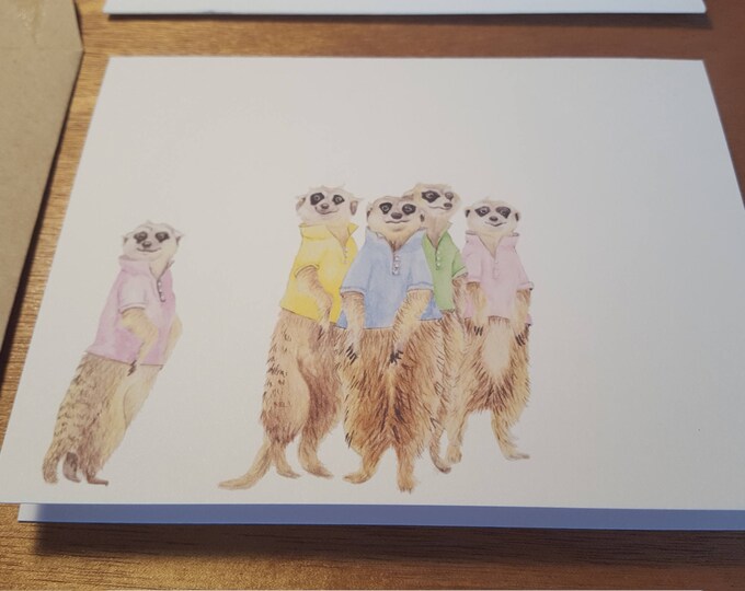 Meerkat preppies Folded Note 10 Pack