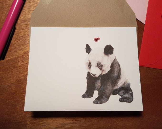 Love Panda Folded Note