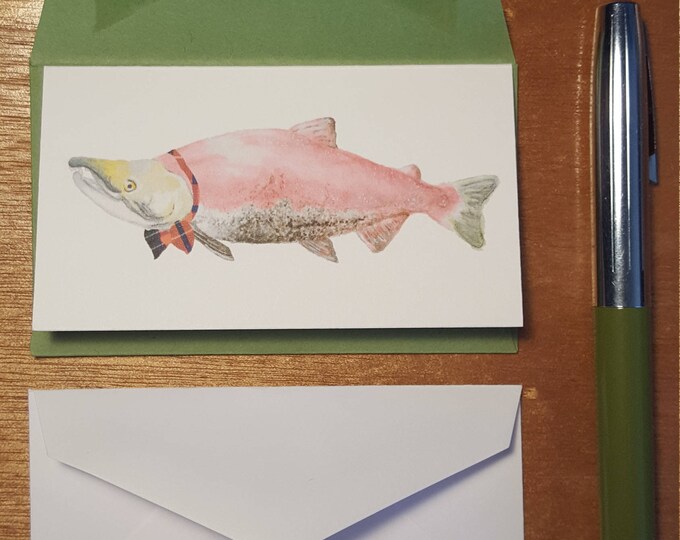 Dapper Salmon Enclosure Card