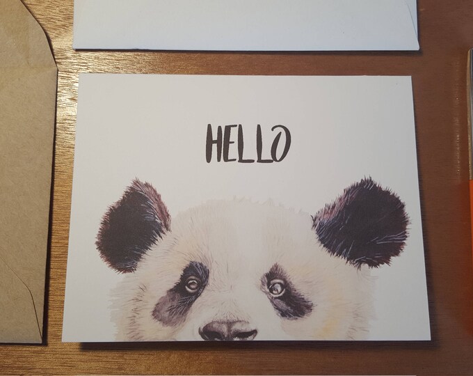 Hello Panda Folded Note 10 Pack