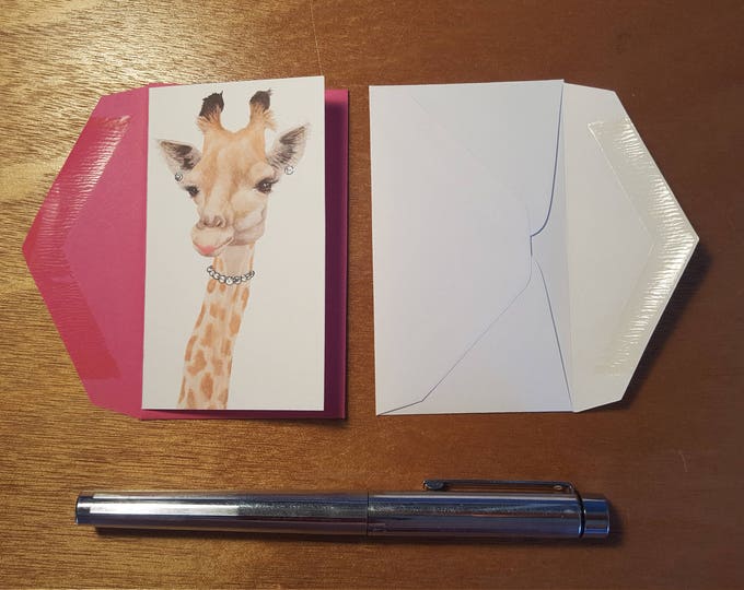 Glamour Giraffe Enclosure Card 10 Pack