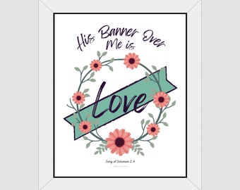 His Banner Over Me - Etsy