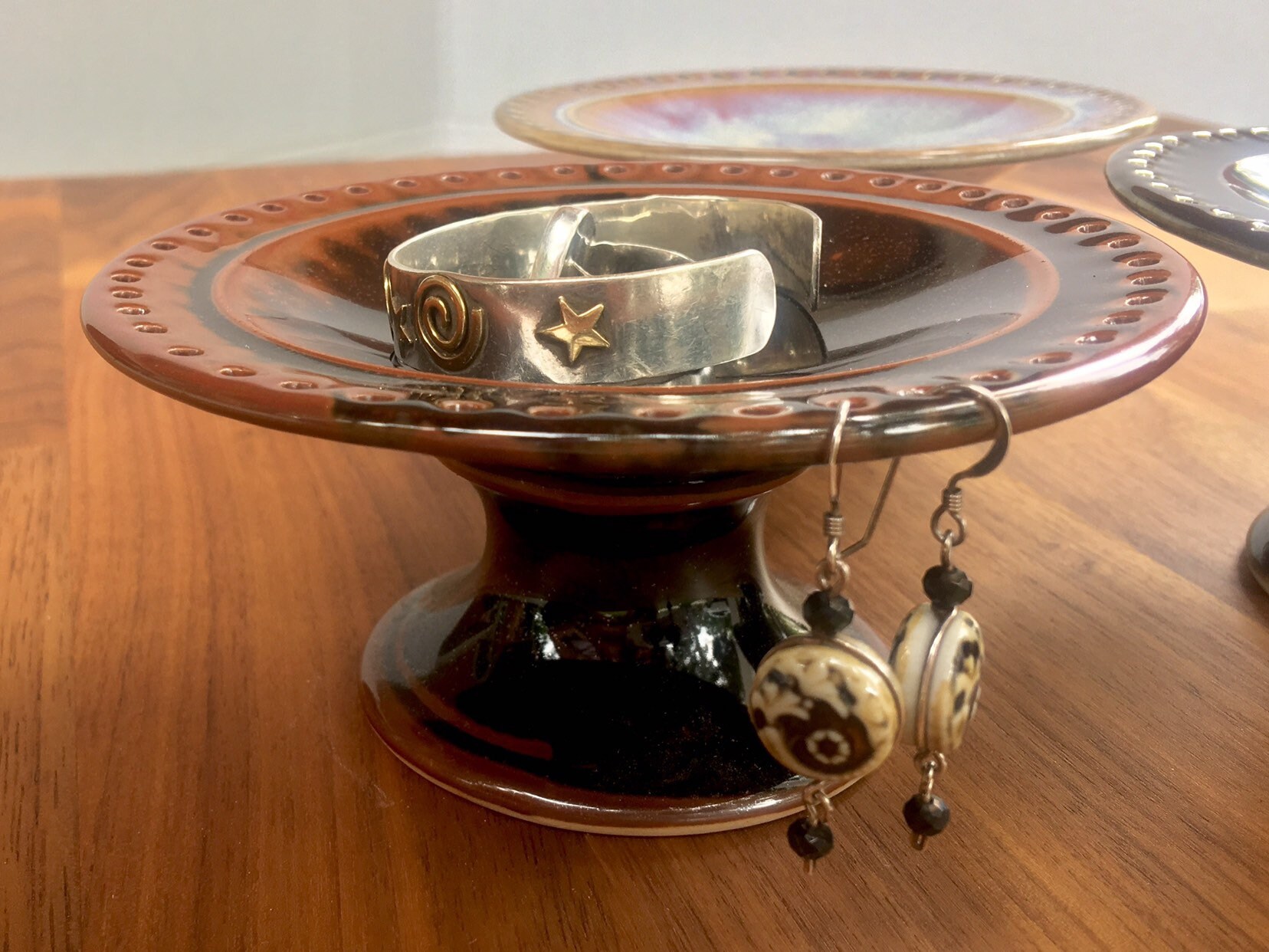 Jewelry Bowl, Porcelain jewelry dish, earring tree, Earring dish, high