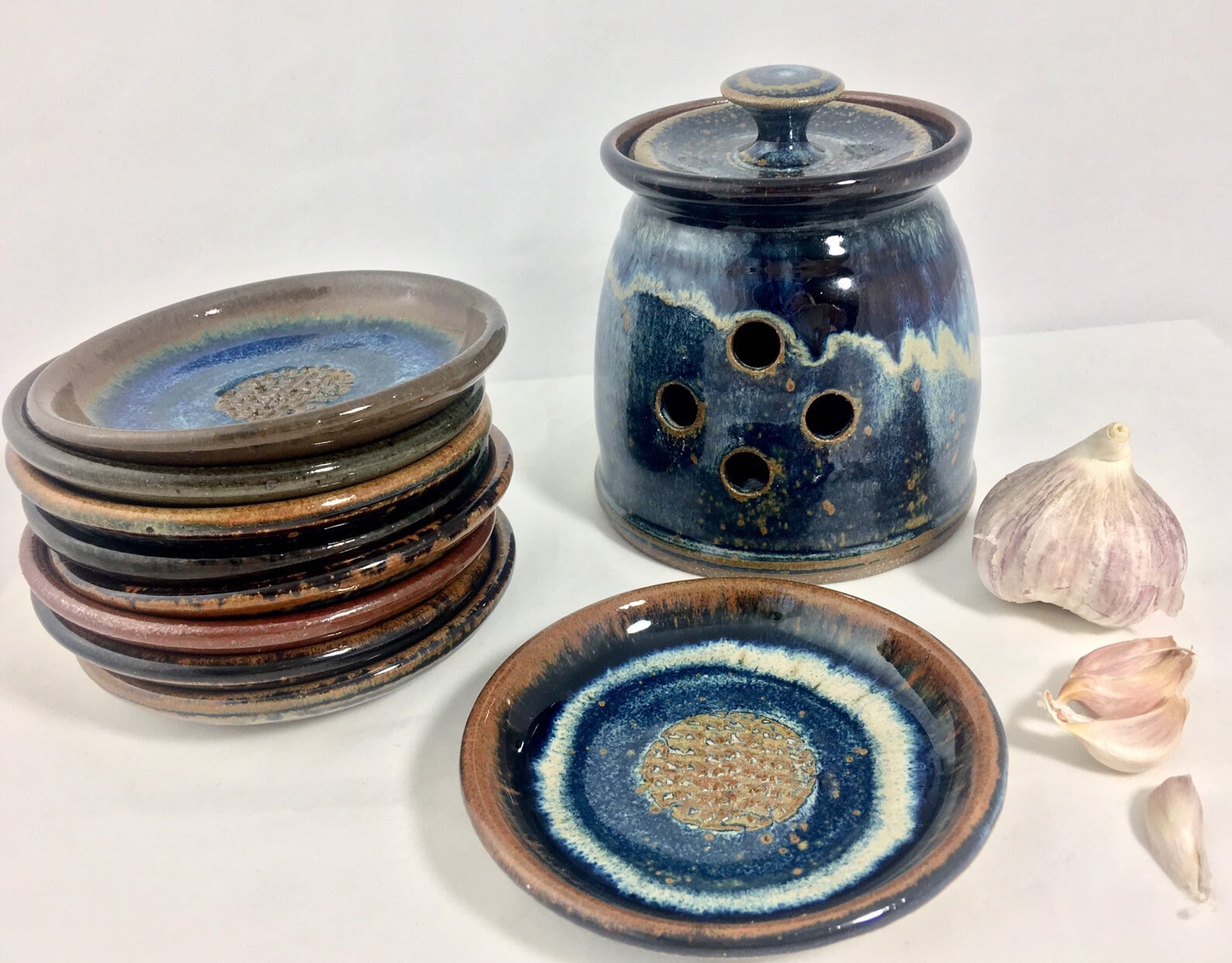 Garlic Grater Plate, Ceramic Garlic or Ginger Mincing Dish