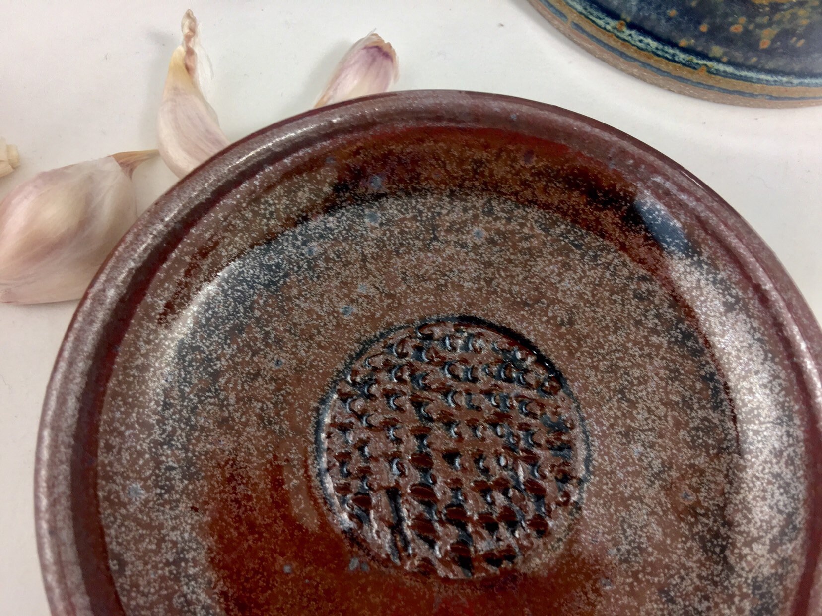 Garlic Grater Plate, Ceramic Garlic or Ginger Mincing Dish
