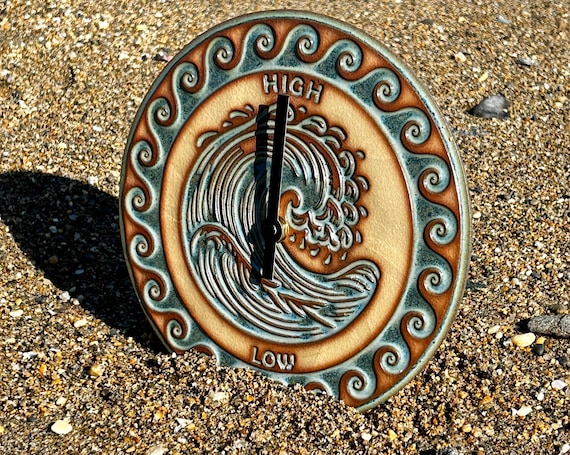 Tide Clock, Ceramic, Ocean Tides, time, Epic Wave, High Tide, Low Tide,