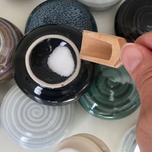 Unique porcelain Saltshaker, Pepper shaker, Magic saltshakers, No Cork required, salt Cellar, Black glaze, ceramic Salt Dash Shaker, image 5