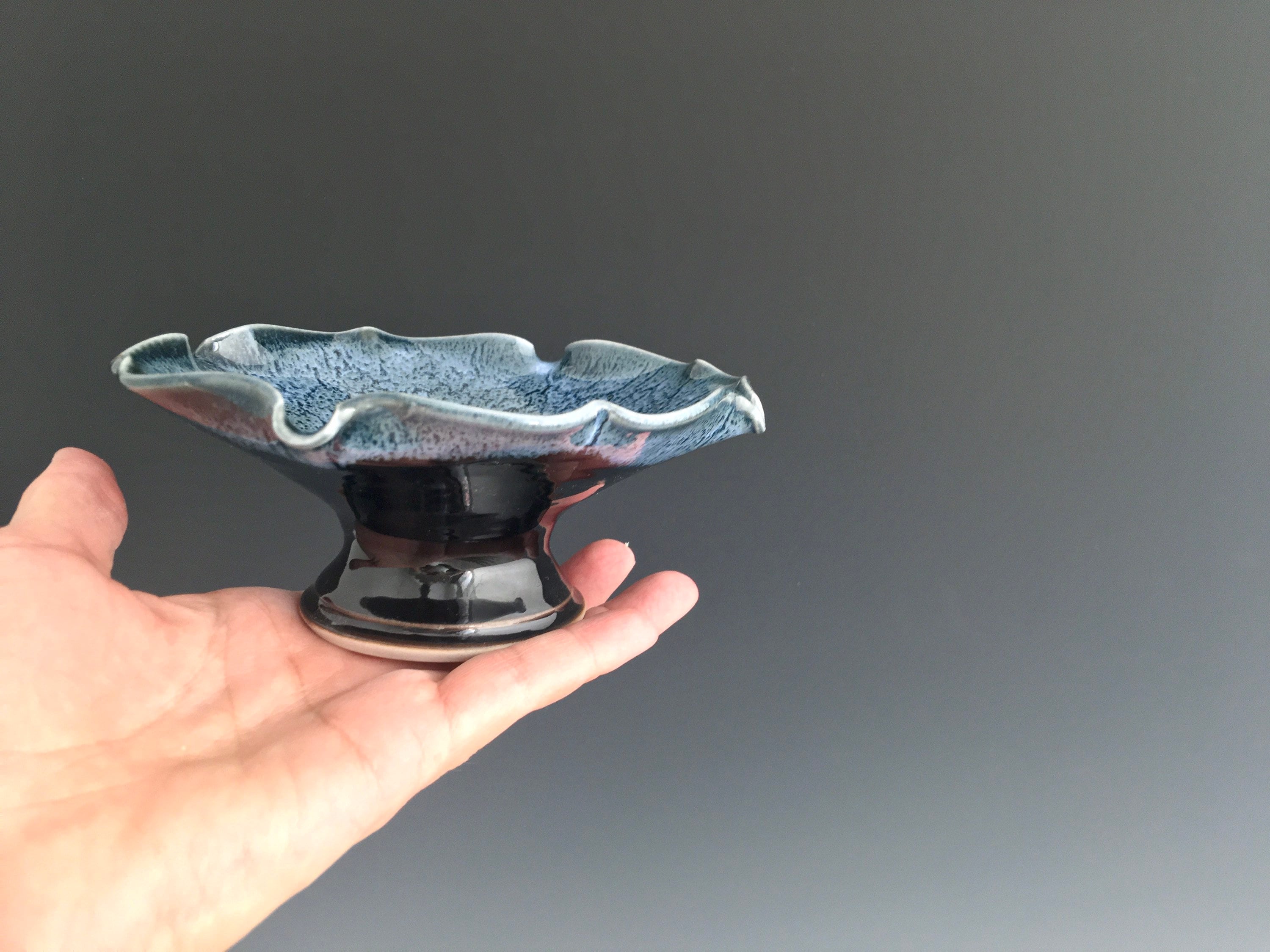 Ikebana with Pin Frog, Japanese Style Flower Arranging Vase