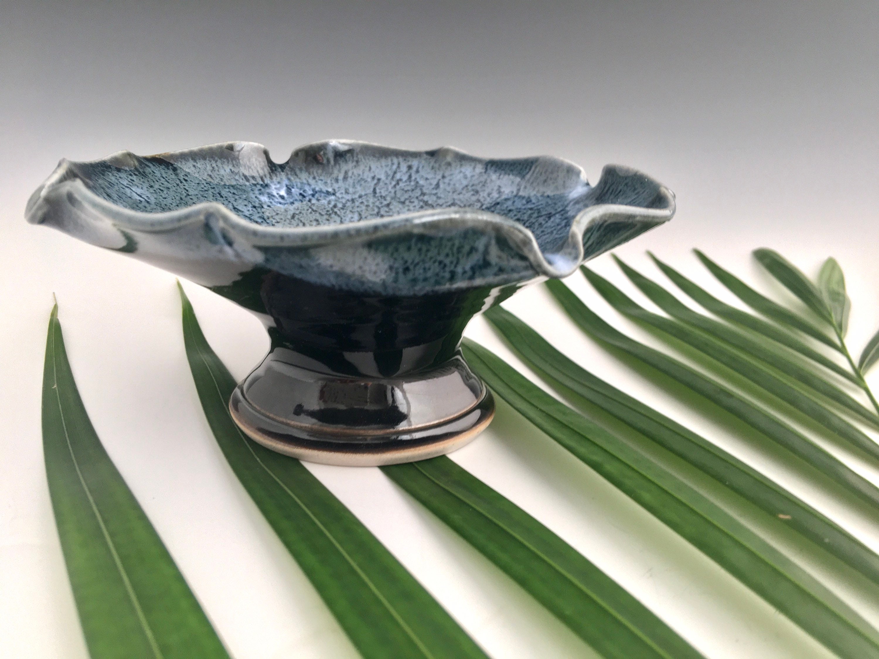 Ikebana with Pin Frog, Japanese Style Flower Arranging Vase