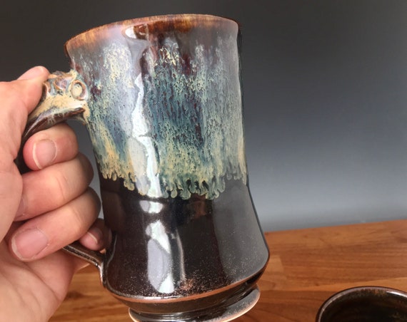 Mug, Handmade Pottery, coffee lovers favorite mug, high fired porcelain, art melt glaze, coffee mug, tea cup use for hot or cold