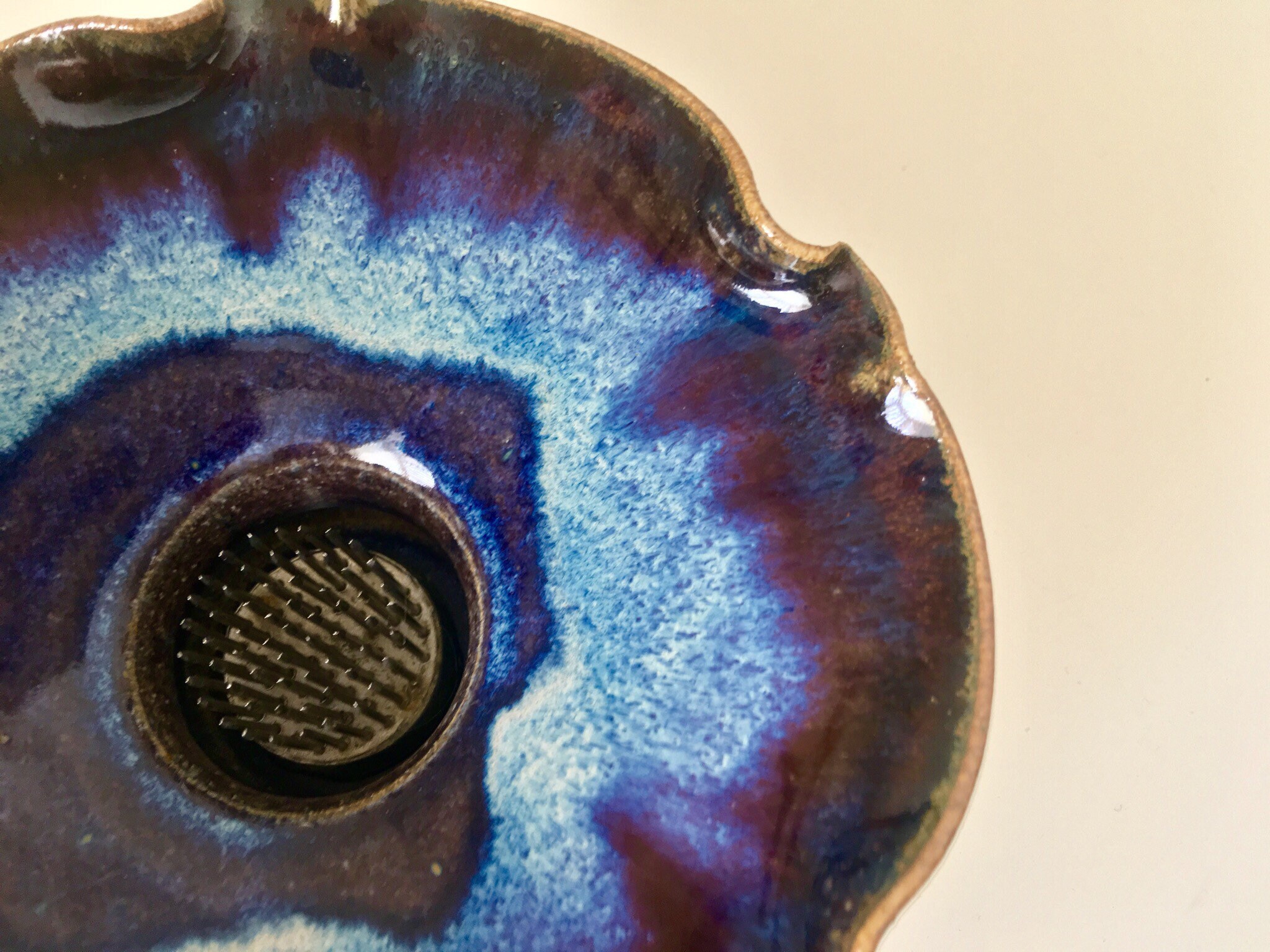 Ikebana with Pin Frog, Japanese Style Flower Arranging Vase