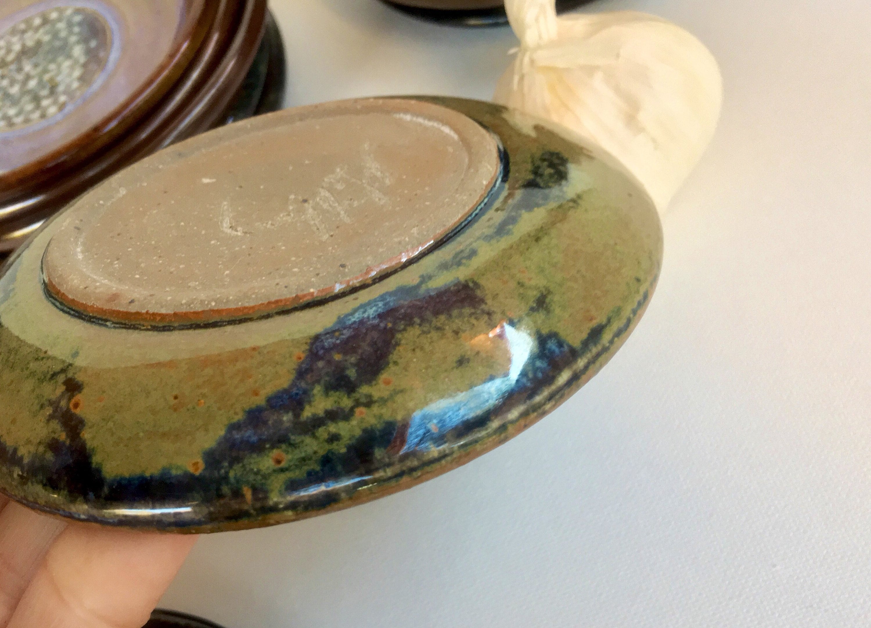 Garlic Grater Plate, Garlic and Oil Dipping Dish, Pottery Garlic Plate