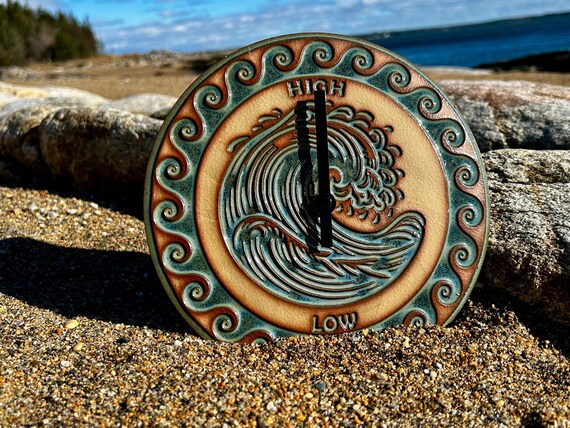 Tide Clock, Ceramic, Ocean Tides, time, Epic Wave, High Tide, Low Tide,