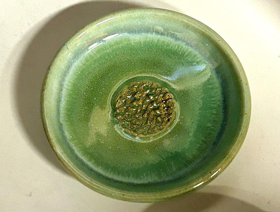 Garlic Grater, Sauce Plate, Garlic or Ginger Mincing Dish, stoneware, oil and herb dipping bowl, garlic lovers gift.