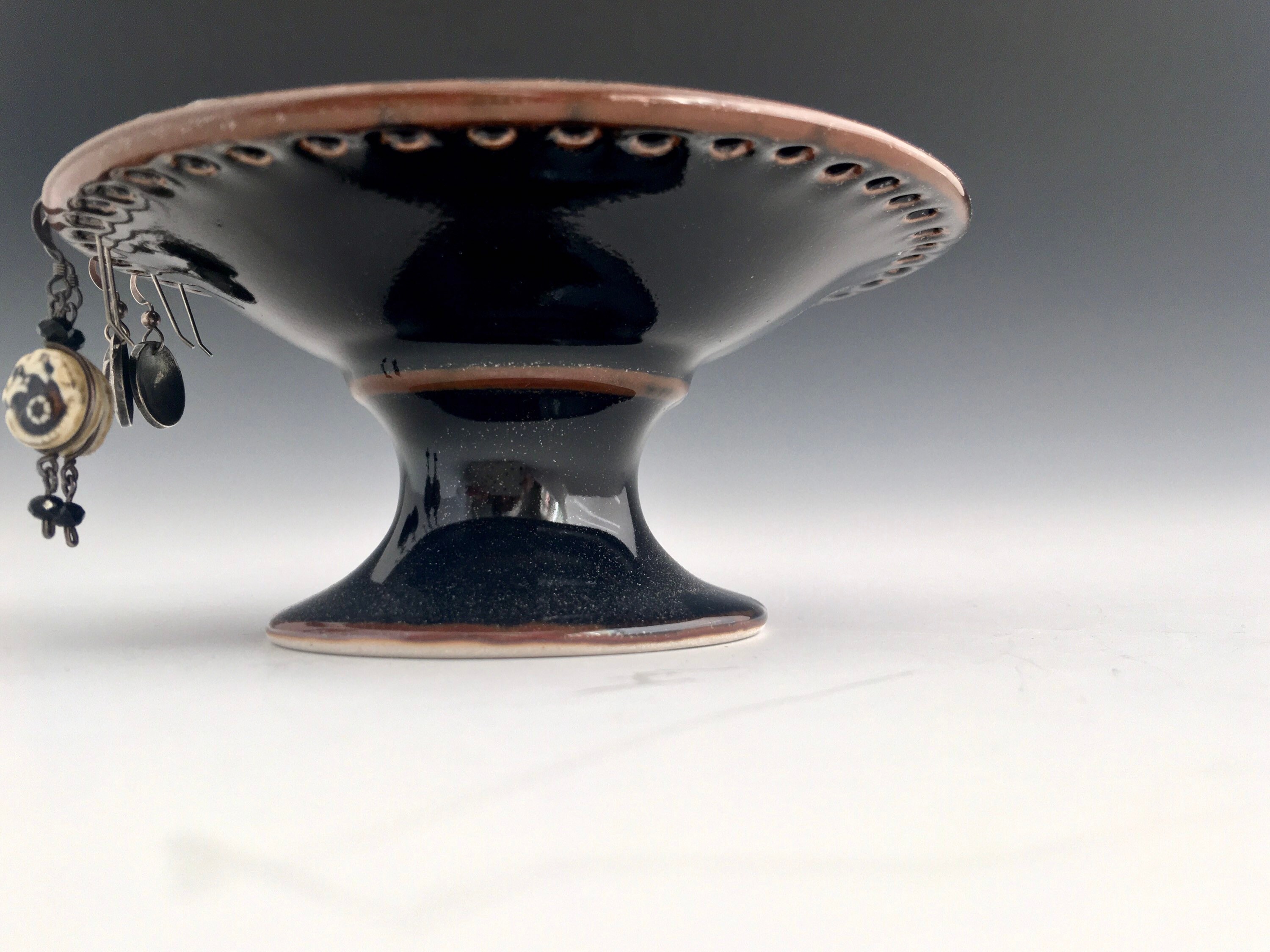 Jewelry Bowl, Porcelain jewelry dish, earring tree, Earring dish, high