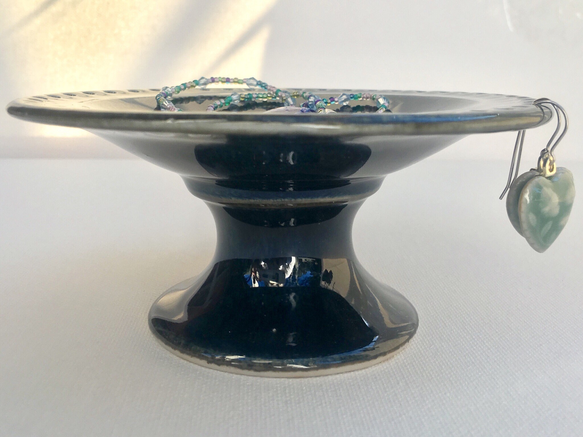 Jewelry Bowl, Porcelain, jewelry dish, earring tree, Ring dish, high