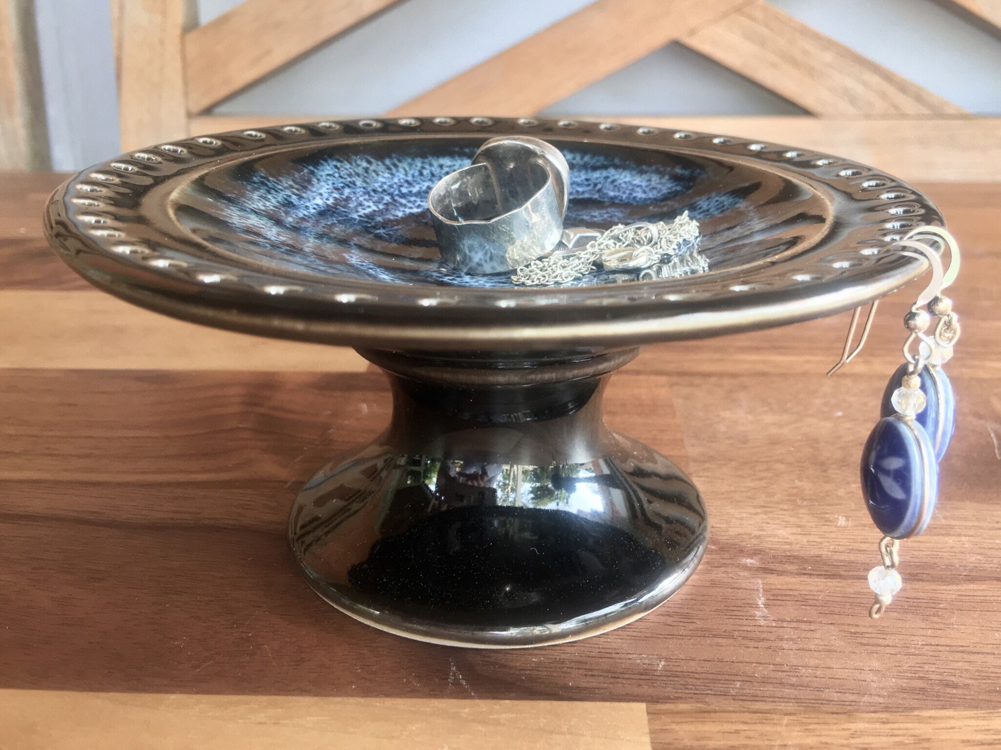 Jewelry Bowl, Porcelain jewelry dish, earring tree, Earring dish, high