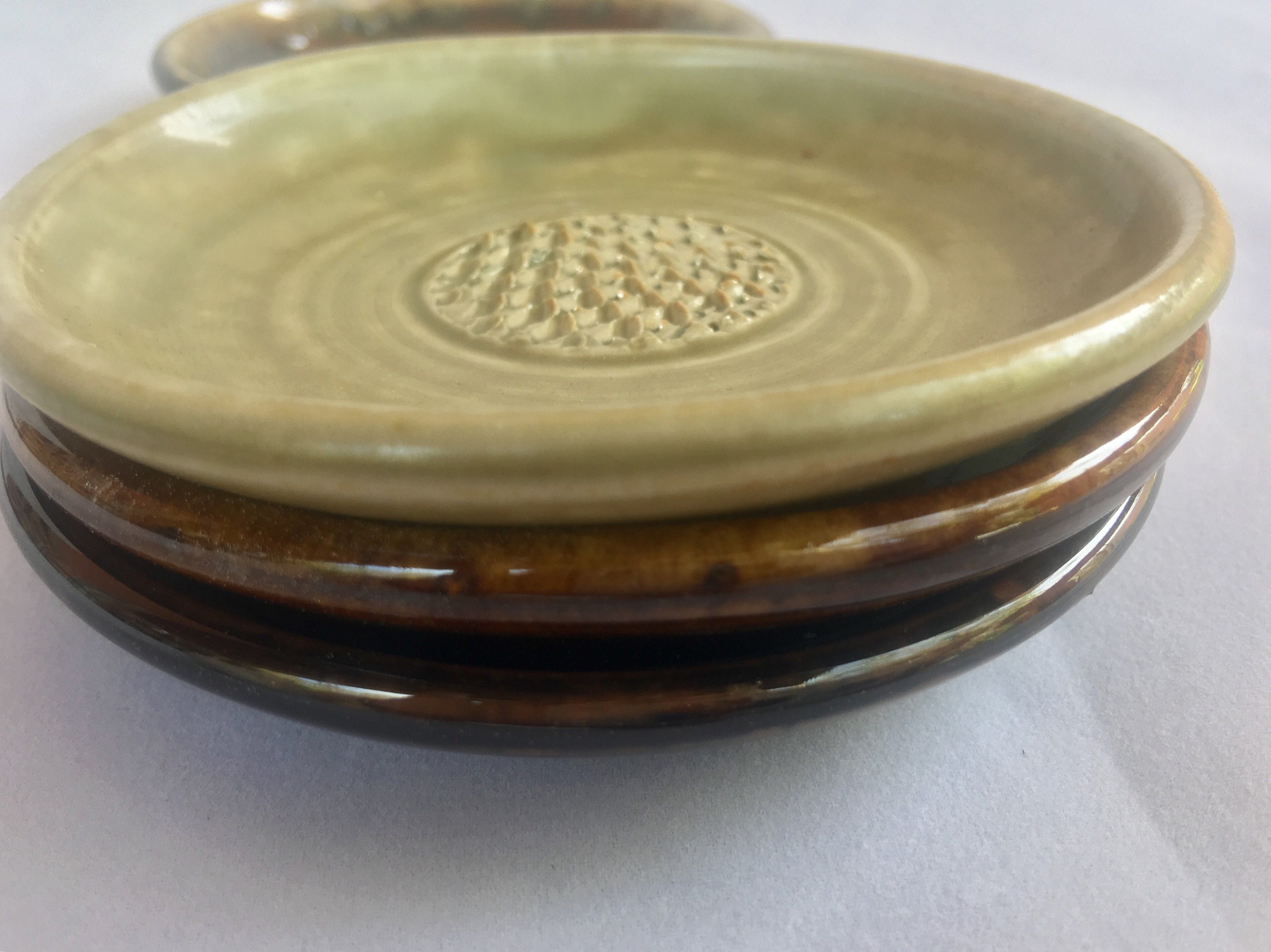 Garlic Grater,Ceramic Garlic Grater, Herb and Oil Dipping Plate, oil