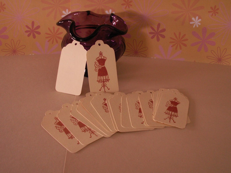 favors 25 3 inch stamped dress tags for gifts wedding cards parties scrapbooking