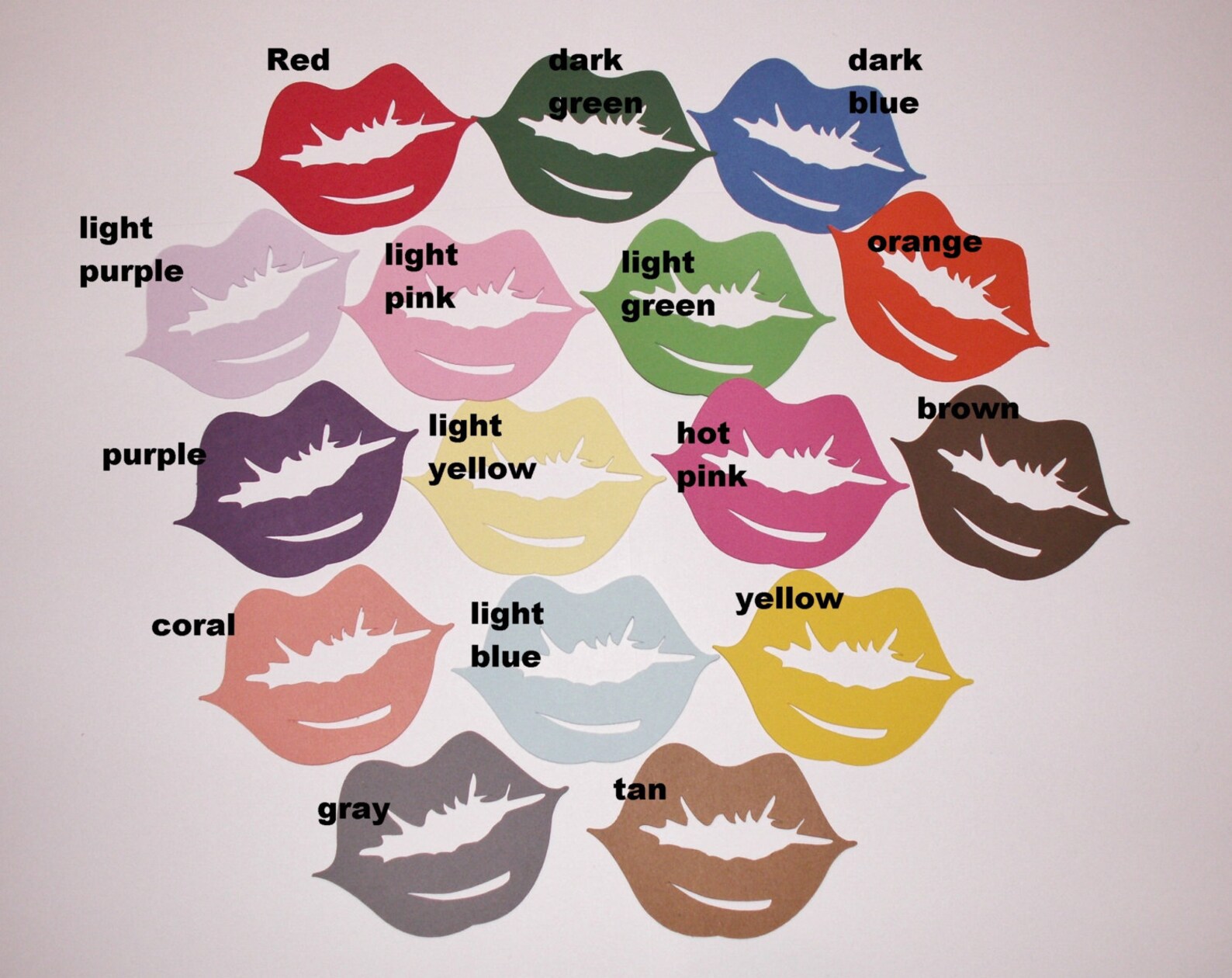 Paper Lips Lips Die Cut Lips Embellishment Lips Etsy