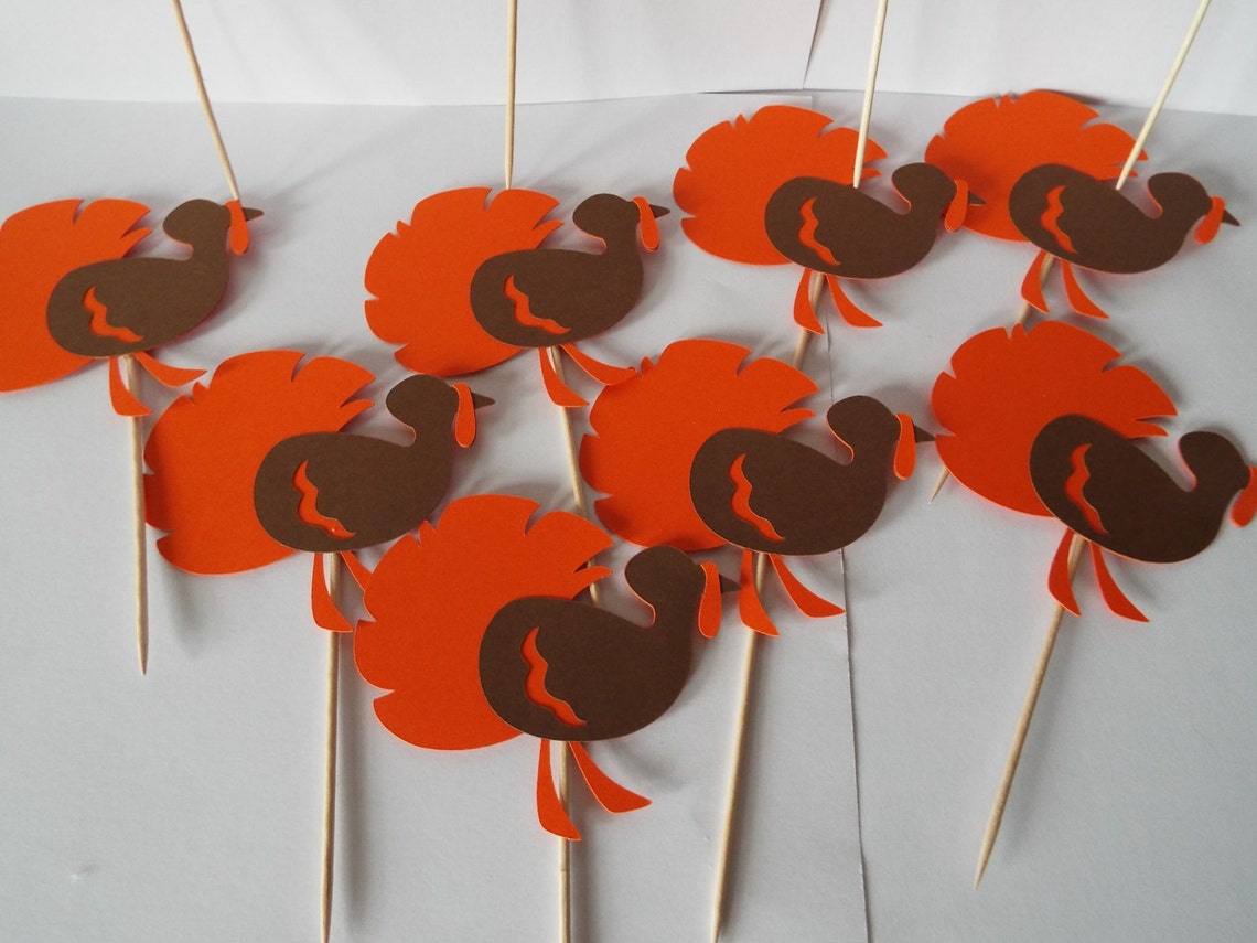 Holiday Toppers,cupcake Toppers, Food Toppers, Thanksgiving Toppers