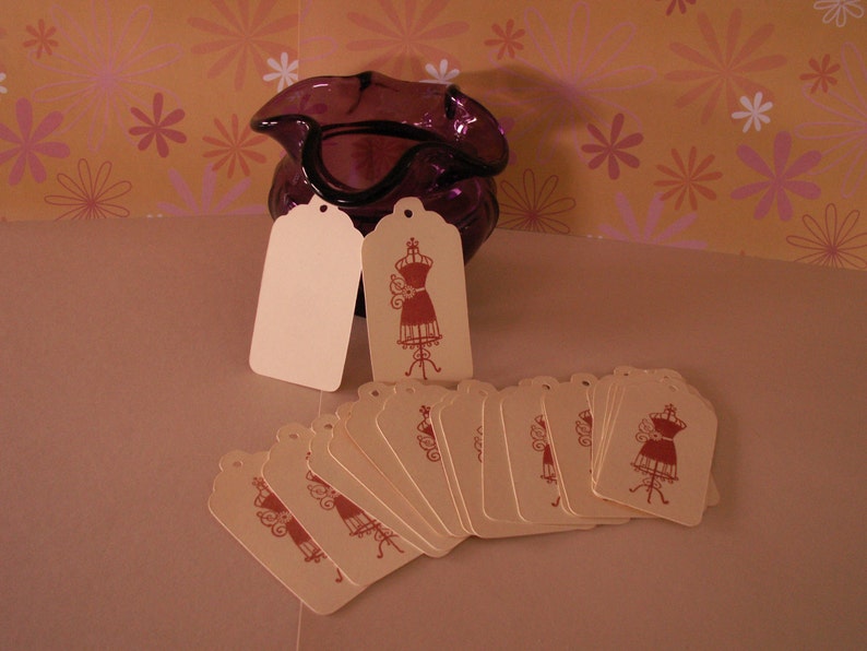 favors 25 3 inch stamped dress tags for gifts wedding cards parties scrapbooking