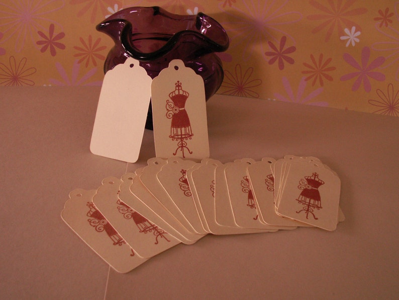 favors 25 3 inch stamped dress tags for gifts wedding cards parties scrapbooking