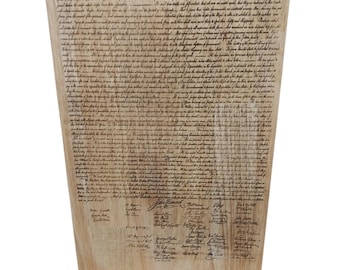 Placa de pared con la Declaración de Independencia