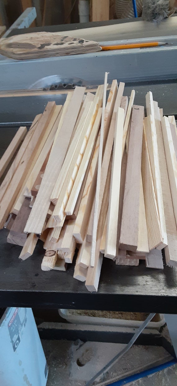 80 piece bundle of mixed wood thin strips