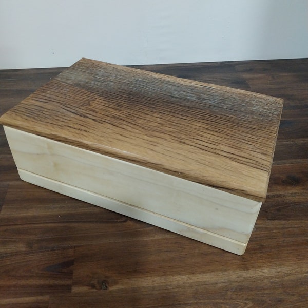 Handmade keepsake box reclaimed wood