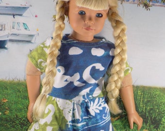 18" Doll Size Handcrafted Upscaled Dress and Leggings