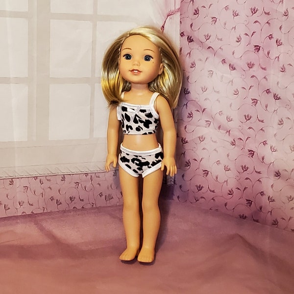 Handcrafted Upcycled Cami and Underpants Set For 14.5" Slim Doll Such as WW, GG, and H4H Dolls