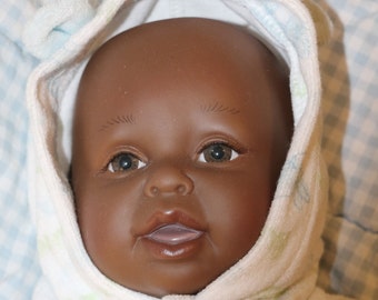 African American 19&quot; Doll Handcrafted with Discontinued Face and Vinyl Color. Great Gift Idea!