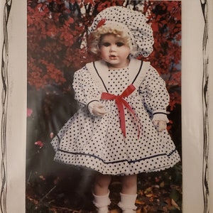 NOS Yesterday&#39;s Children Vintage Style New Pattern for 21-22&quot; Slim Body Dolls Such as Porcelain