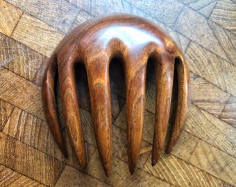 Reclaimed mystery wood detangling comb by Furnival’s Workshop