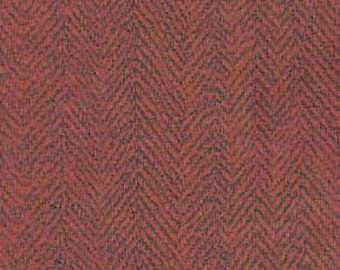 1841-R2 45'' Maywood Studios Deep Red Herringbone Woolies Flannel