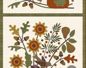 F9950M-E 45'' Maywood Studio Cream Autumn Harvest Panel 27in Flannel