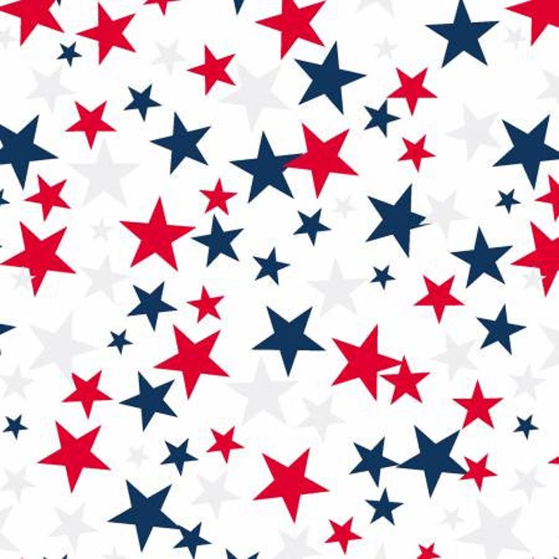 52477-2 108/'/' Windham Fabrics WhitePatriotic Star Wide Backing