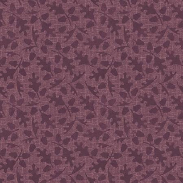 F9956M-V 45'' Maywood Studio Purple Tonal Leaves Flannel