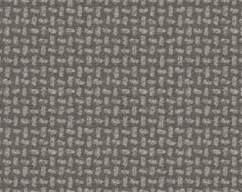 18509-K 45'' Maywood Studio Pewter Basket Weave Woolies Flannel