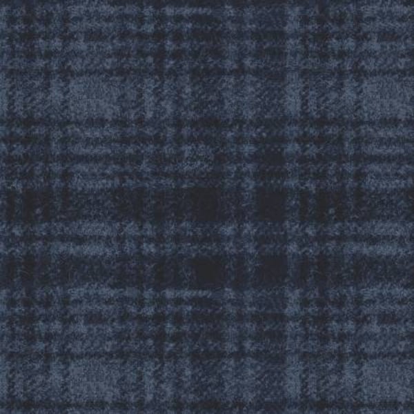 F18501M-N 45'' Maywood Studios Navy Window Pane Woolies Flannel