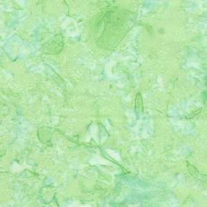 May include: Abstract green and white tie-dye fabric with a subtle texture. The fabric has a light green background with white swirls and patterns.