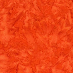 May include: Orange fabric with a marbled pattern. The fabric has a subtle texture and a warm, vibrant color.