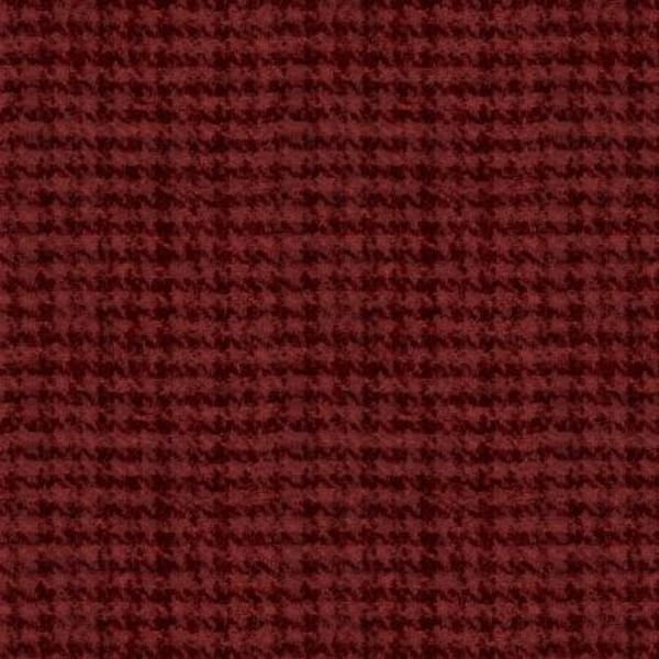 F18503M-RJ 45'' Maywood Studios Dark Red Hounds Tooth Woolies Flannel