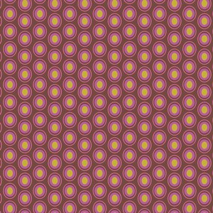 OE-906 45'' Art Gallery Fabrics Chocolate Cherry Oval Elements