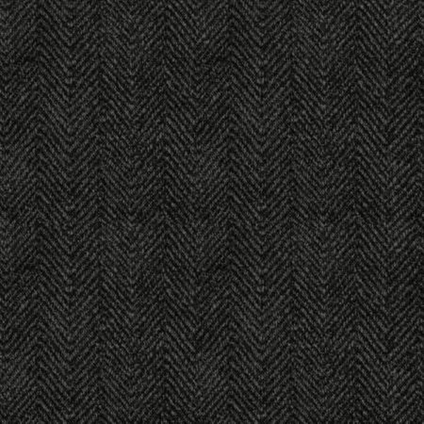 F1841M-K4 45'' Maywood Studios Black Herringbone Woolies Flannel