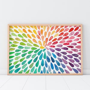 Rainbow Watercolor Art Print -  Spectrum, Rainbow, Watercolor - BrightKind Creative