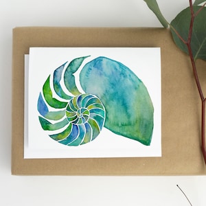 Nautilus - Friendship - Encouraging Card - Chambered Nautilus - Friend - sorority - in honor of Kappa Delta sisters BrightKind Creative